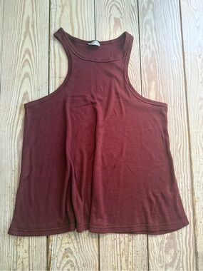 Intimately Free People Maroon Ribbed Tank Top XS